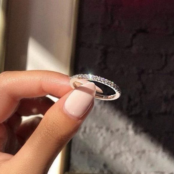 💥 Macro Pave Beautiful Thin Rings for Women, PD659 - Picture 3 of 4